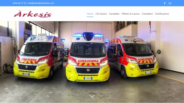 Realizzazione del sito Ambulanze Arkesis